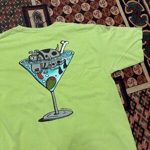 Vintage 90s/2000s Faded Big Hed Designs Dog Cocktail Tee